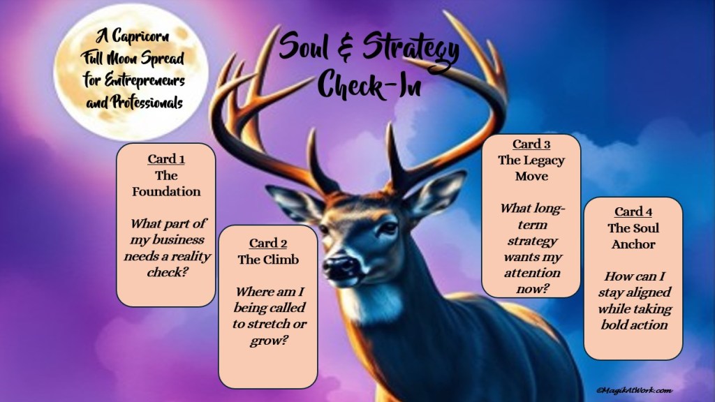 Soul & Strategy Check-In: A Capricorn Full Moon Spread for Entrepreneurs and&nbsp;Professionals
